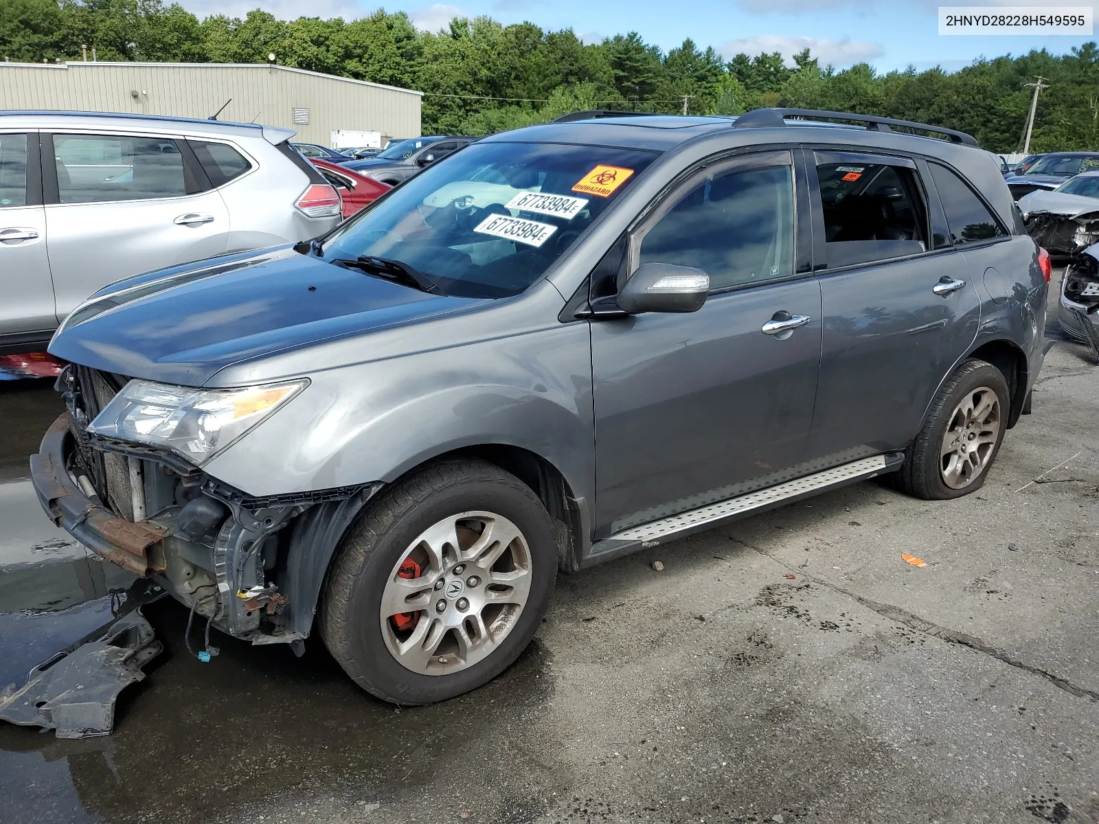 2008 Acura Mdx VIN: 2HNYD28228H549595 Lot: 67733984