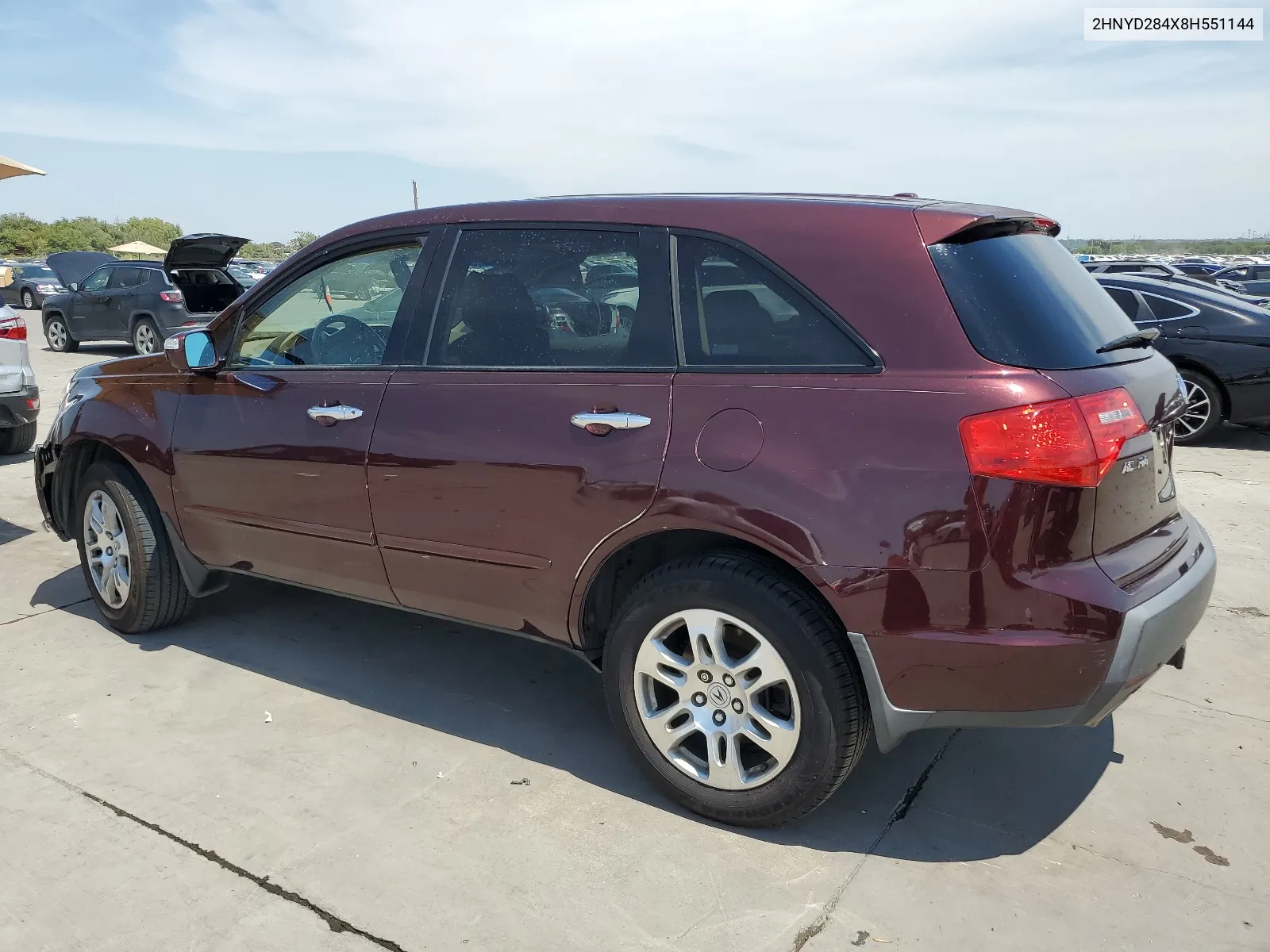 2008 Acura Mdx Technology VIN: 2HNYD284X8H551144 Lot: 67879224