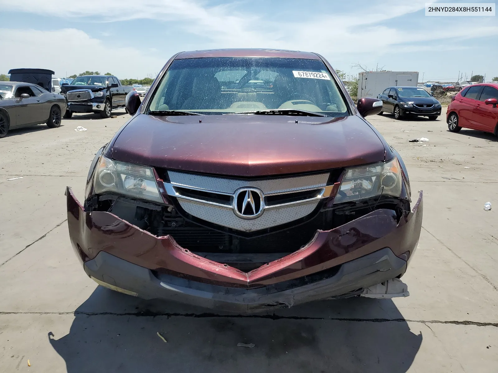 2008 Acura Mdx Technology VIN: 2HNYD284X8H551144 Lot: 67879224