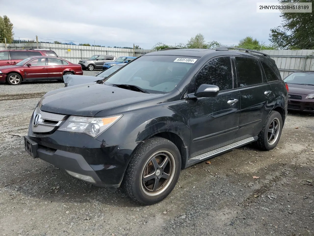 2008 Acura Mdx Technology VIN: 2HNYD28308H518189 Lot: 68051084