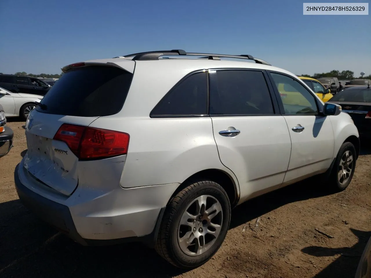 2008 Acura Mdx Technology VIN: 2HNYD28478H526329 Lot: 70682484