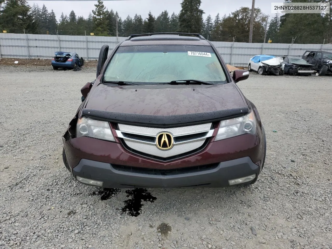 2008 Acura Mdx Sport VIN: 2HNYD28828H537127 Lot: 70716544