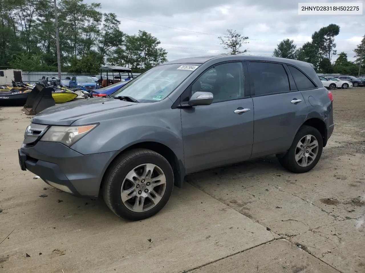 2HNYD28318H502275 2008 Acura Mdx Technology