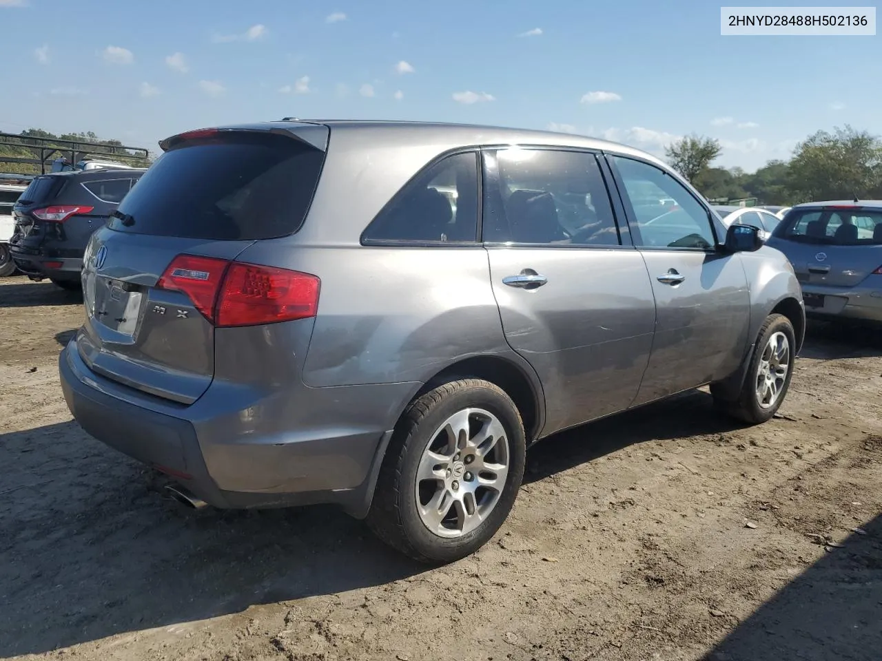 2008 Acura Mdx Technology VIN: 2HNYD28488H502136 Lot: 71060294