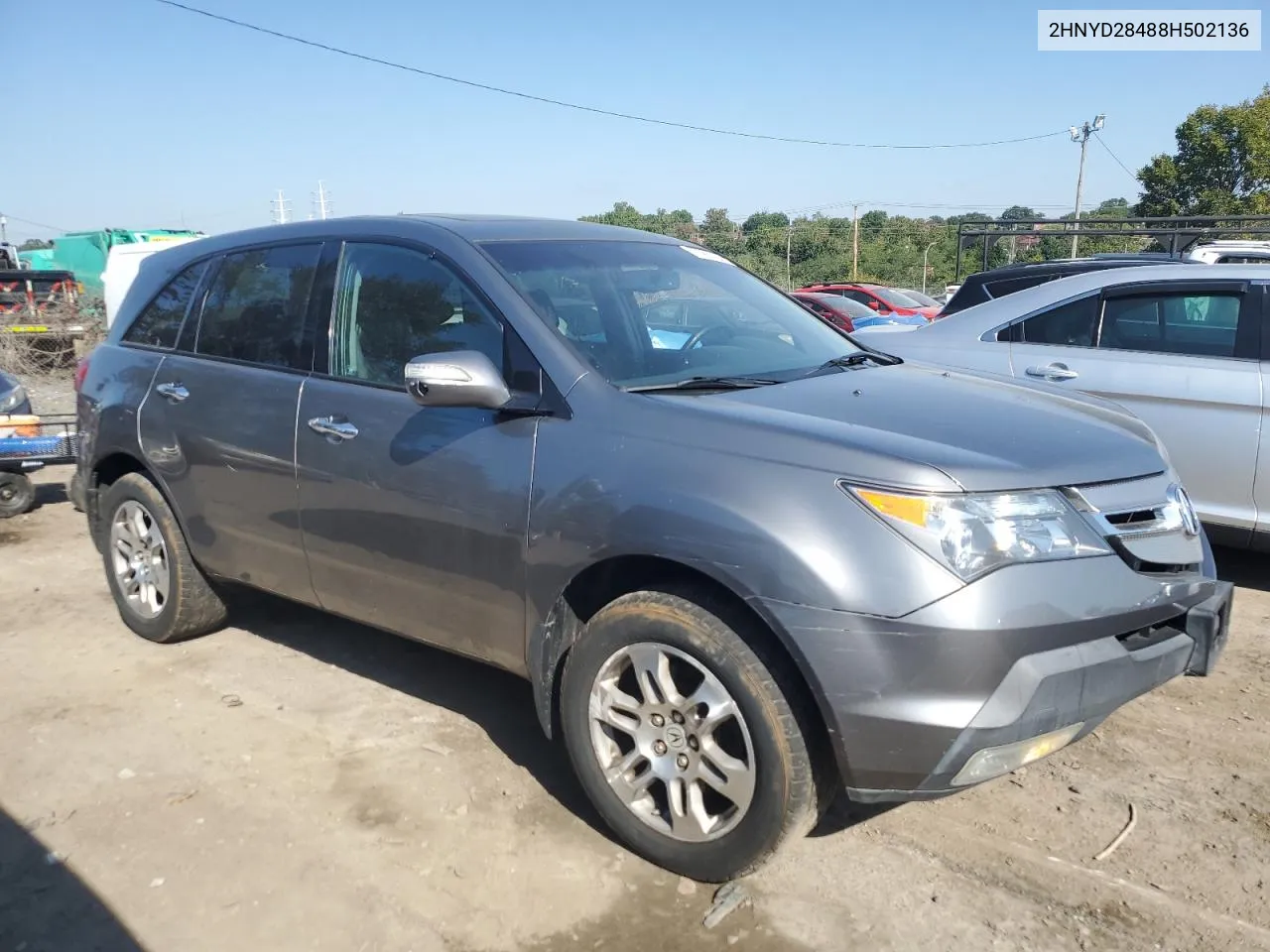 2008 Acura Mdx Technology VIN: 2HNYD28488H502136 Lot: 71060294