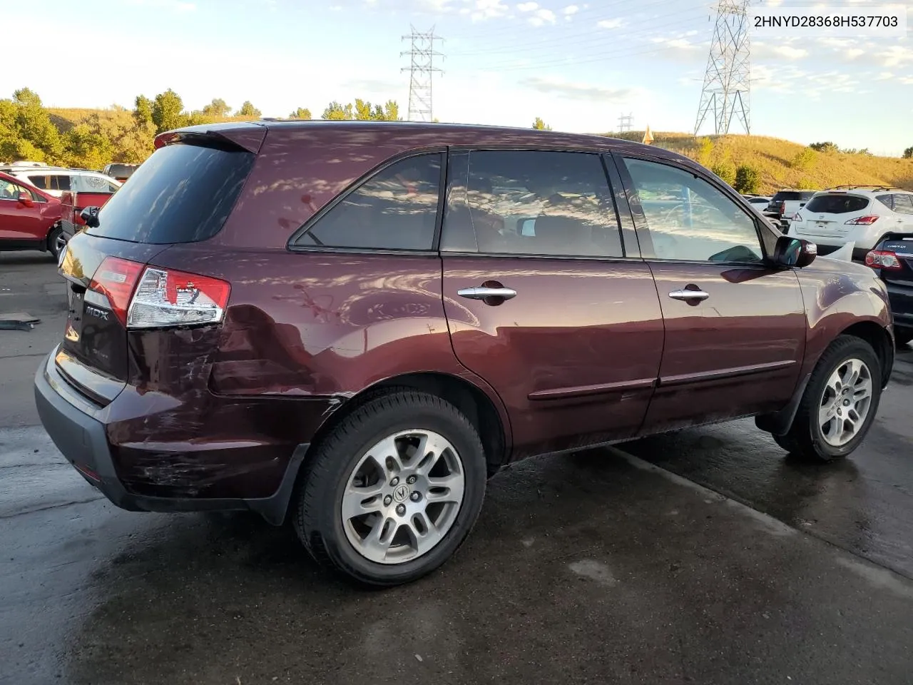 2008 Acura Mdx Technology VIN: 2HNYD28368H537703 Lot: 71406124