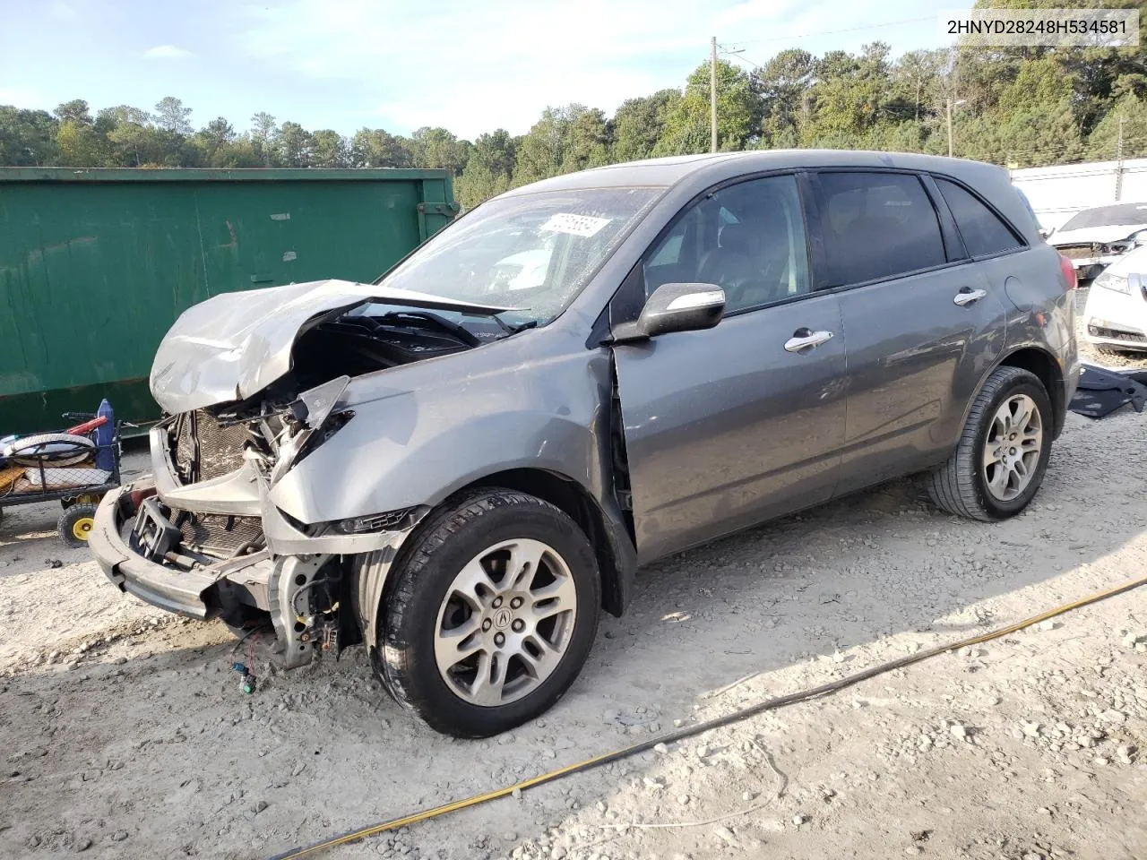 2008 Acura Mdx VIN: 2HNYD28248H534581 Lot: 72516534