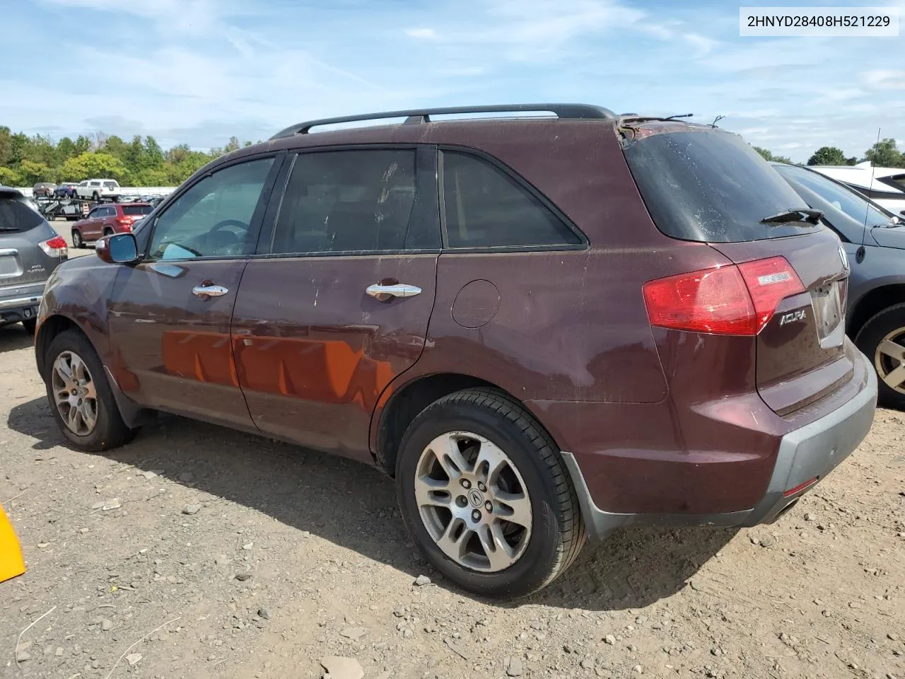 2008 Acura Mdx Technology VIN: 2HNYD28408H521229 Lot: 72517204