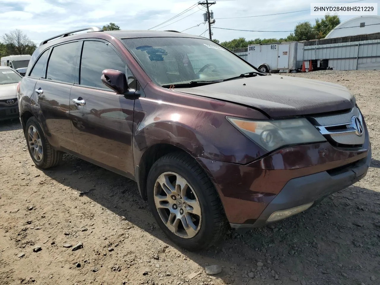 2008 Acura Mdx Technology VIN: 2HNYD28408H521229 Lot: 72517204