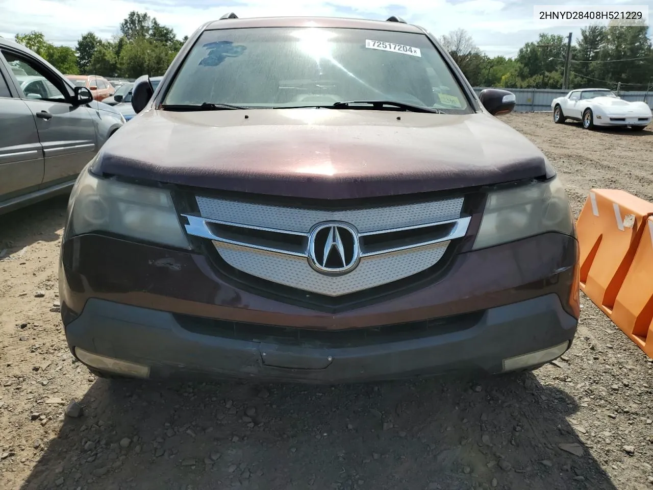 2008 Acura Mdx Technology VIN: 2HNYD28408H521229 Lot: 72517204