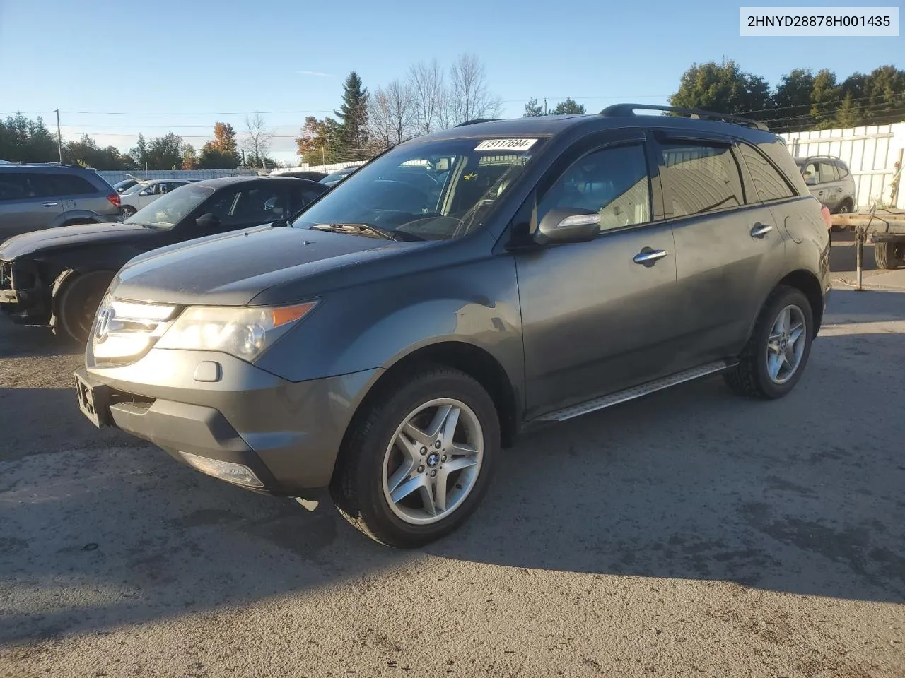 2008 Acura Mdx Sport VIN: 2HNYD28878H001435 Lot: 73117694