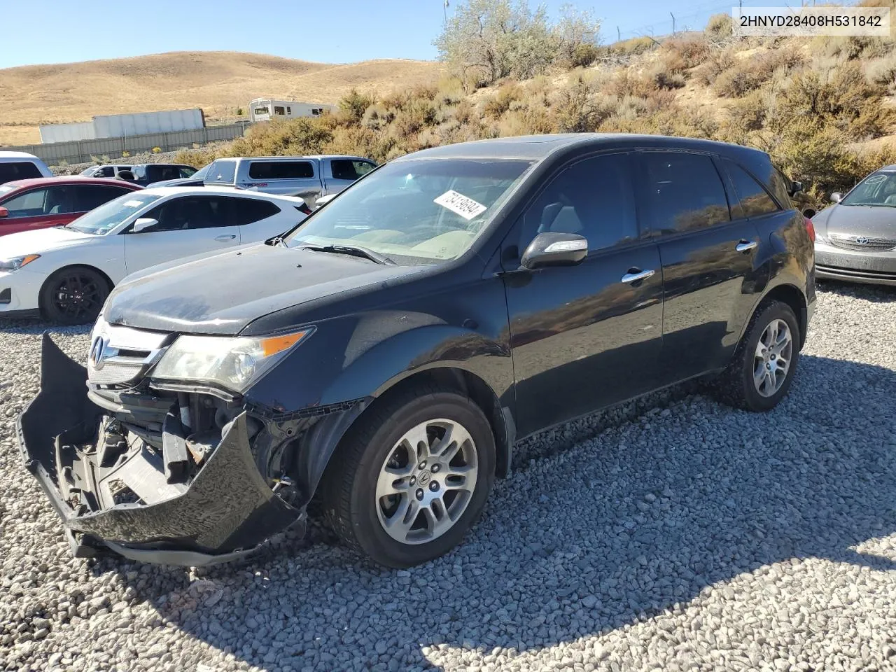 2008 Acura Mdx Technology VIN: 2HNYD28408H531842 Lot: 73419694