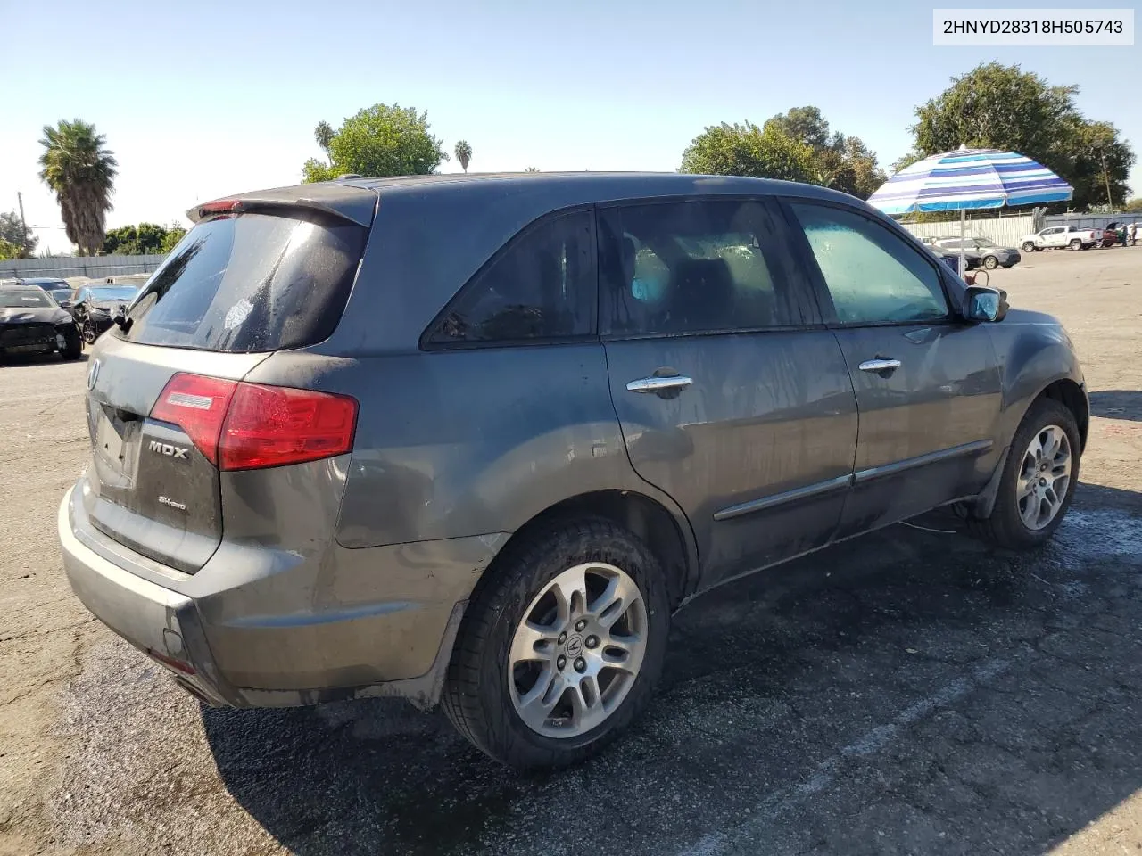 2008 Acura Mdx Technology VIN: 2HNYD28318H505743 Lot: 73519444