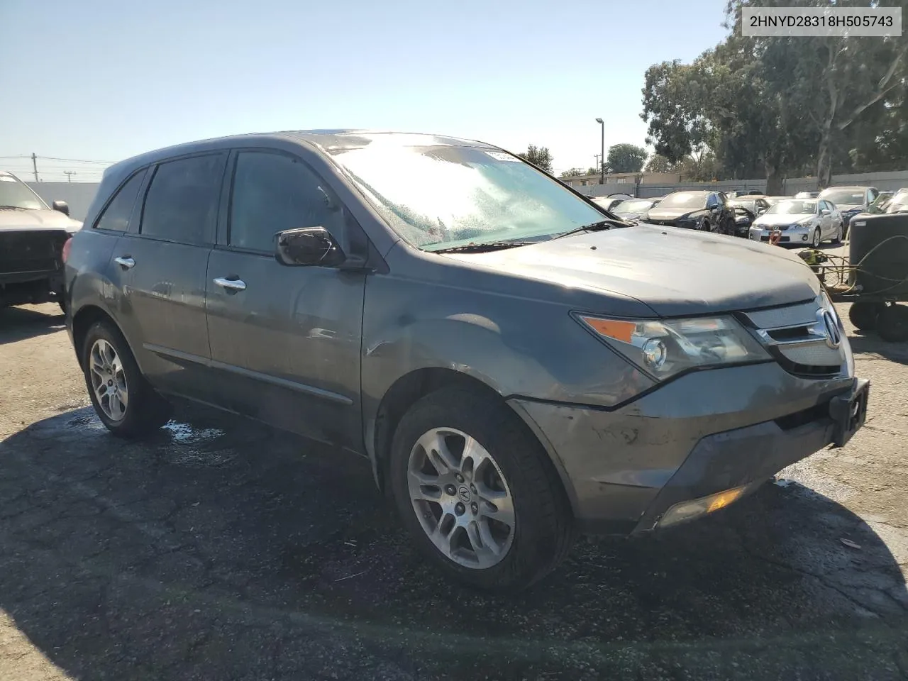 2008 Acura Mdx Technology VIN: 2HNYD28318H505743 Lot: 73519444