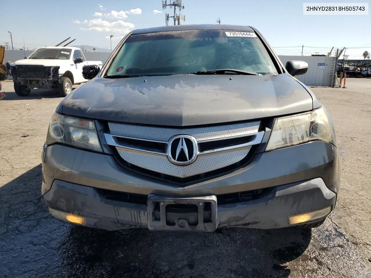 2008 Acura Mdx Technology VIN: 2HNYD28318H505743 Lot: 73519444