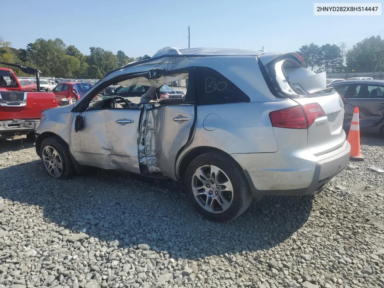 2008 Acura Mdx VIN: 2HNYD282X8H514447 Lot: 73997874