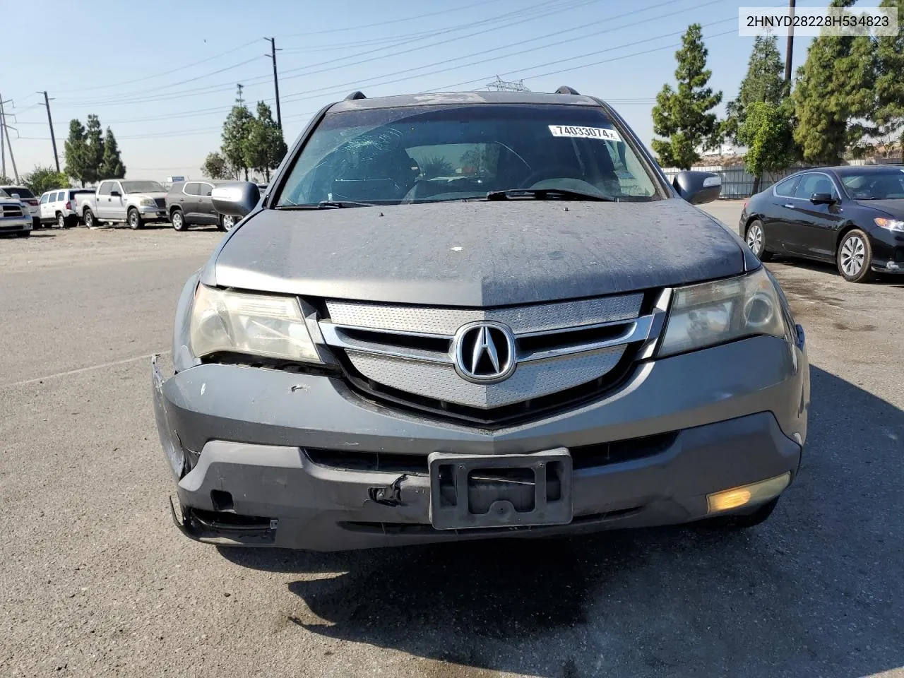 2008 Acura Mdx VIN: 2HNYD28228H534823 Lot: 74033074