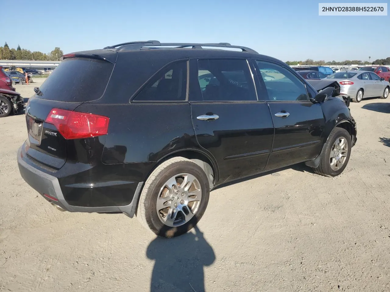 2008 Acura Mdx Technology VIN: 2HNYD28388H522670 Lot: 74042554