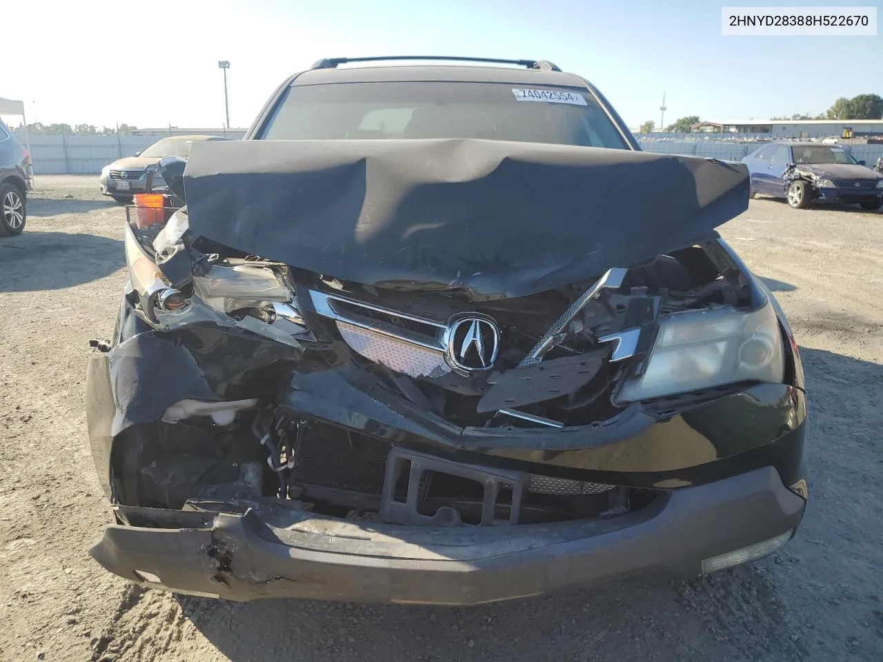 2008 Acura Mdx Technology VIN: 2HNYD28388H522670 Lot: 74042554