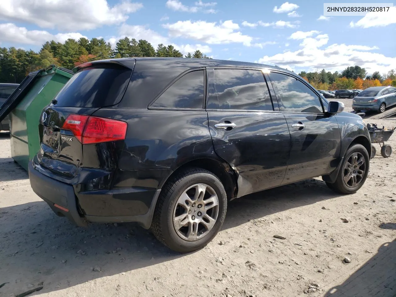 2008 Acura Mdx Technology VIN: 2HNYD28328H520817 Lot: 74319324