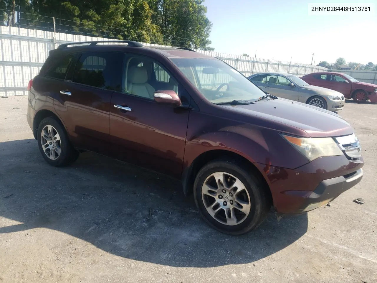 2008 Acura Mdx Technology VIN: 2HNYD28448H513781 Lot: 74889714