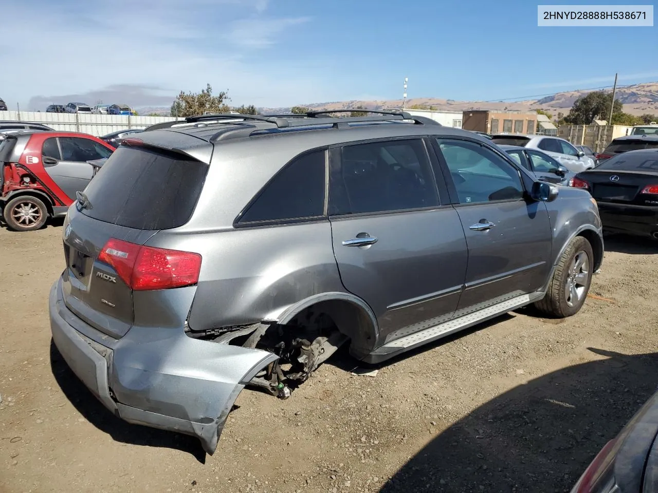 2008 Acura Mdx Sport VIN: 2HNYD28888H538671 Lot: 75506234