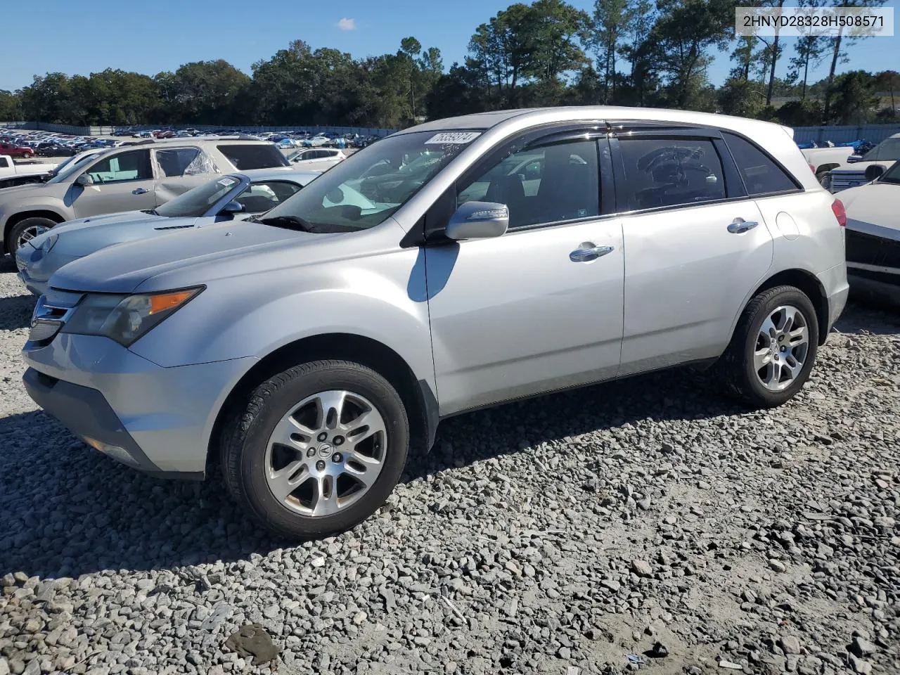 2008 Acura Mdx Technology VIN: 2HNYD28328H508571 Lot: 76359374