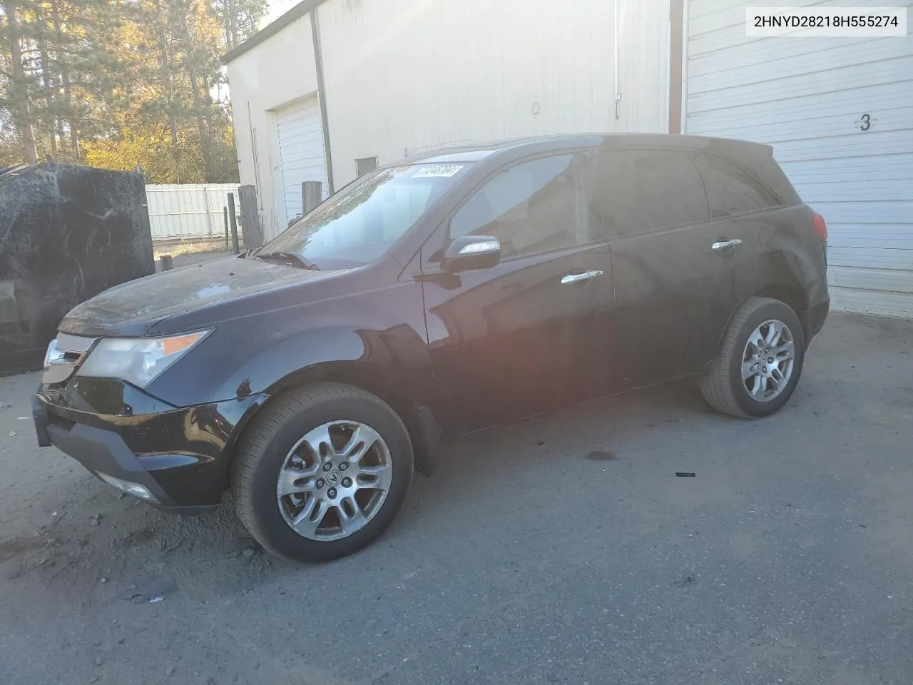 2008 Acura Mdx VIN: 2HNYD28218H555274 Lot: 77248704