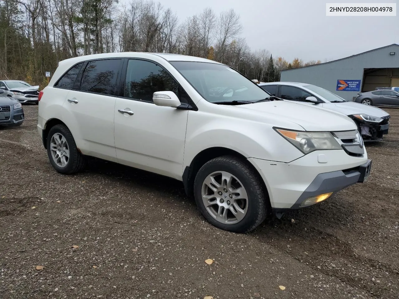 2008 Acura Mdx VIN: 2HNYD28208H004978 Lot: 78052694