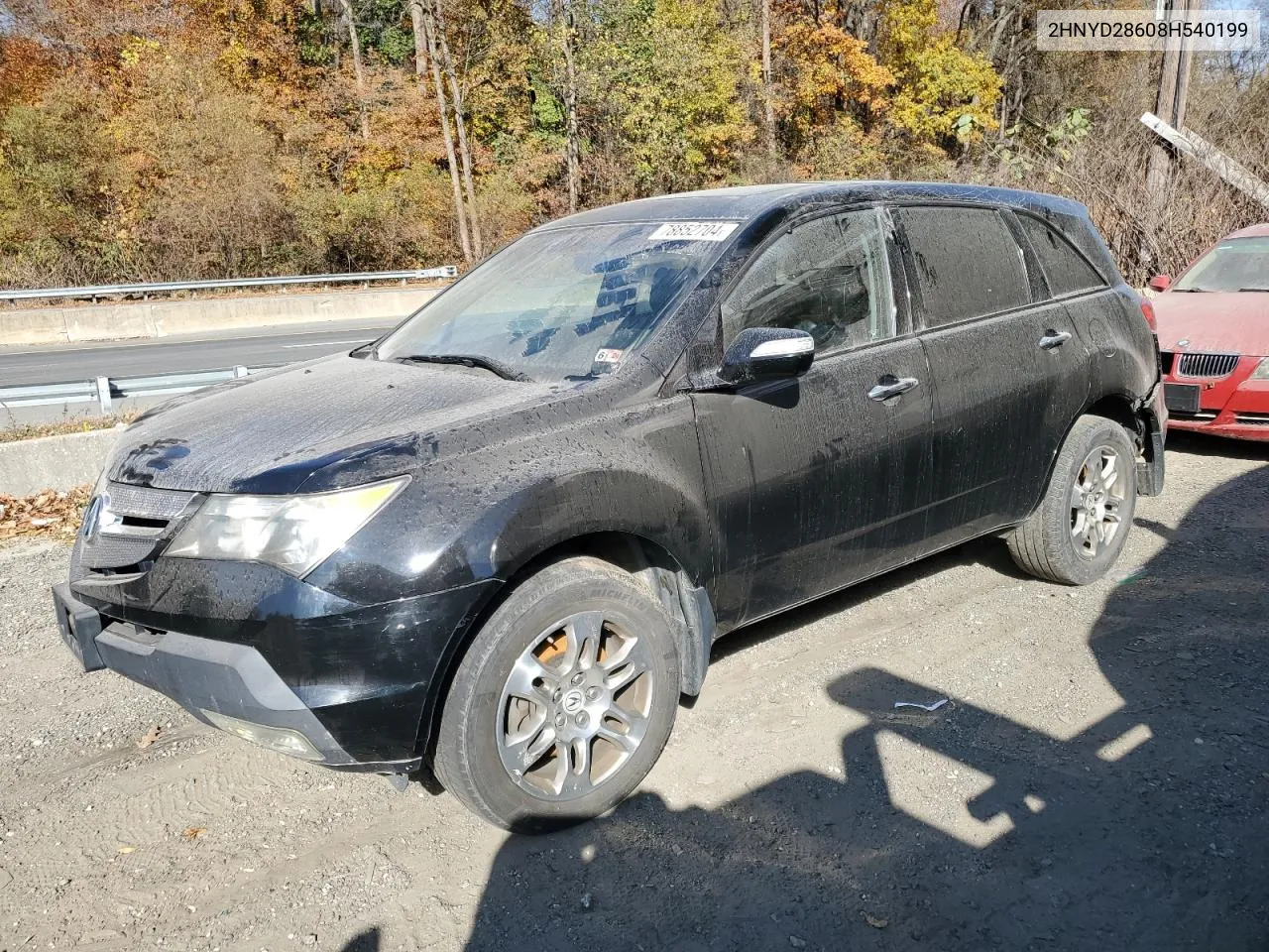 2008 Acura Mdx Technology VIN: 2HNYD28608H540199 Lot: 78852704