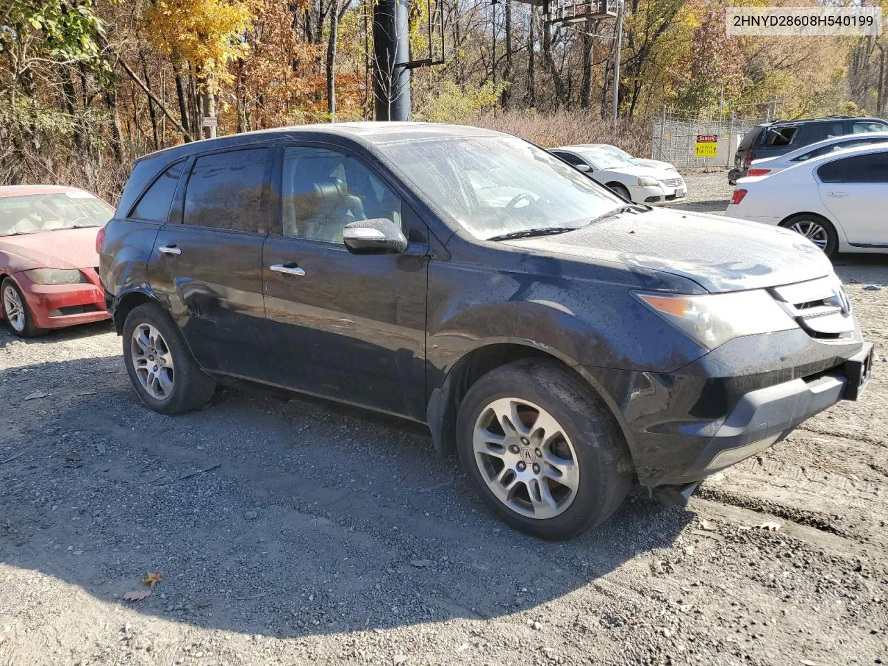 2008 Acura Mdx Technology VIN: 2HNYD28608H540199 Lot: 78852704