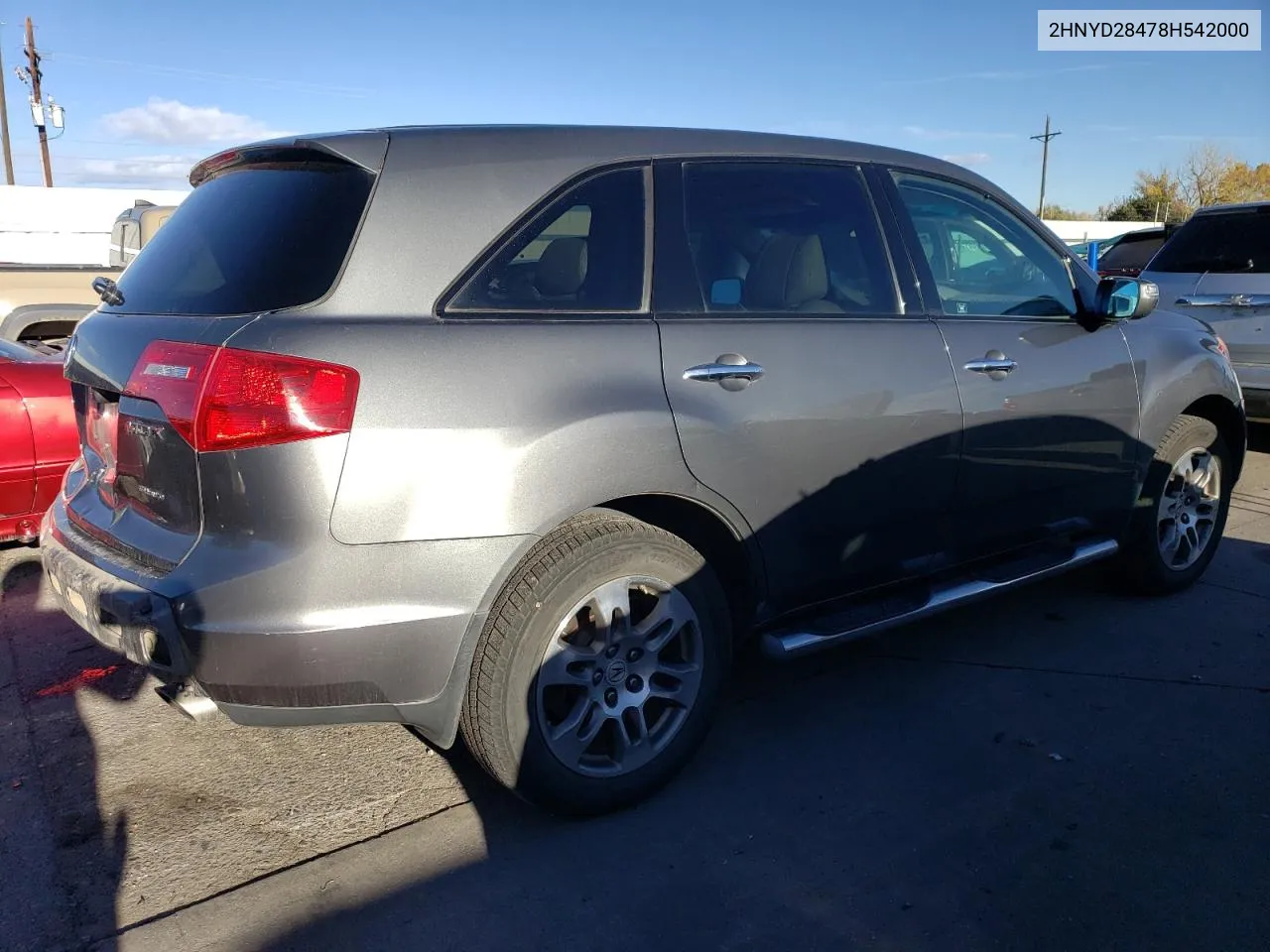 2008 Acura Mdx Technology VIN: 2HNYD28478H542000 Lot: 79108064