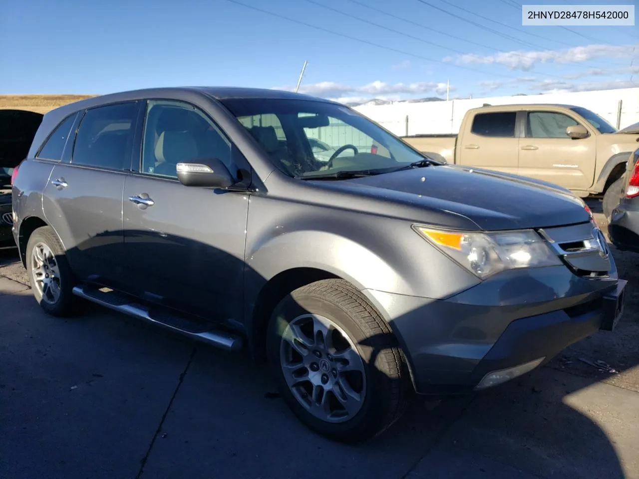 2008 Acura Mdx Technology VIN: 2HNYD28478H542000 Lot: 79108064