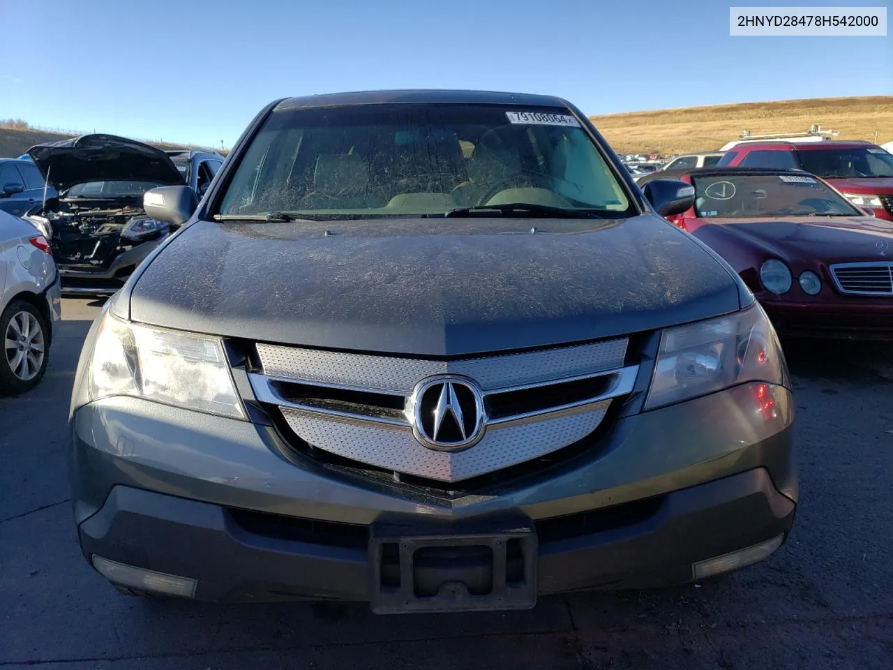 2008 Acura Mdx Technology VIN: 2HNYD28478H542000 Lot: 79108064