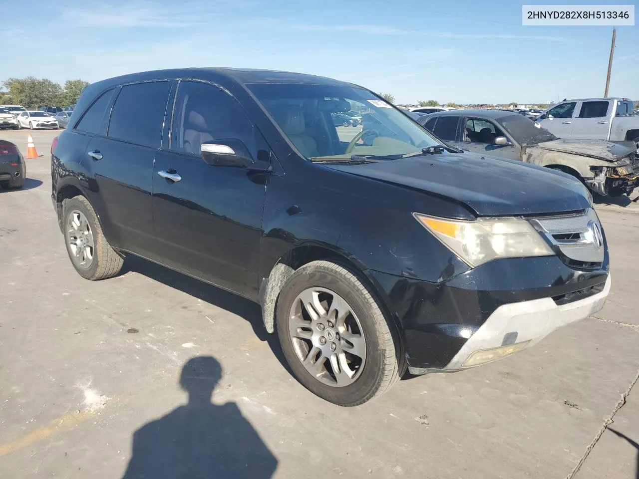 2008 Acura Mdx VIN: 2HNYD282X8H513346 Lot: 80671504