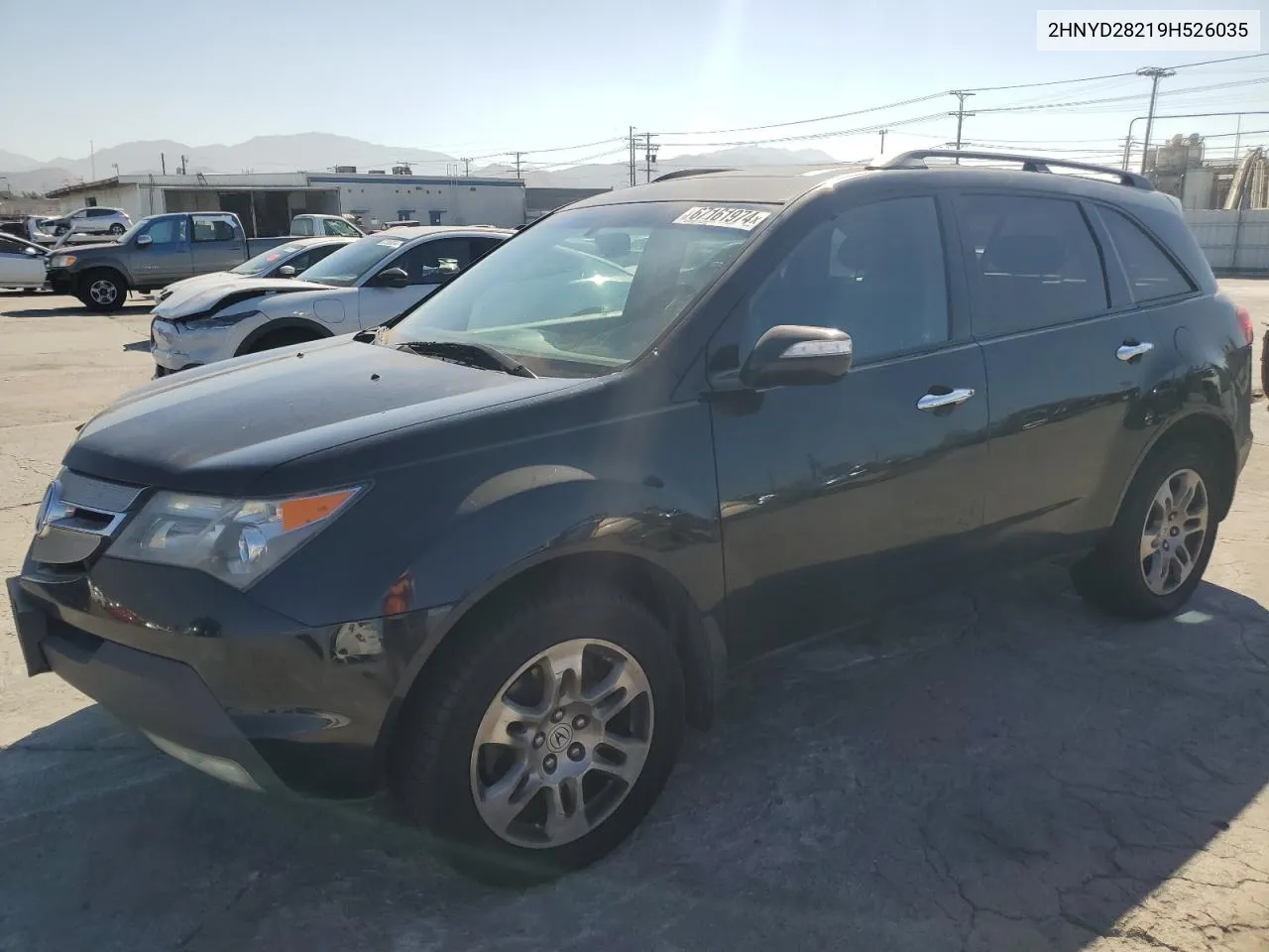 2009 Acura Mdx VIN: 2HNYD28219H526035 Lot: 67161974