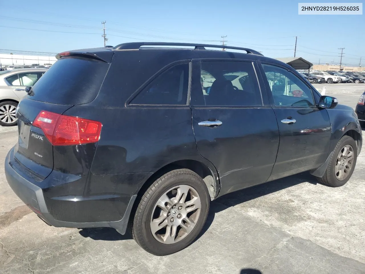 2009 Acura Mdx VIN: 2HNYD28219H526035 Lot: 67161974