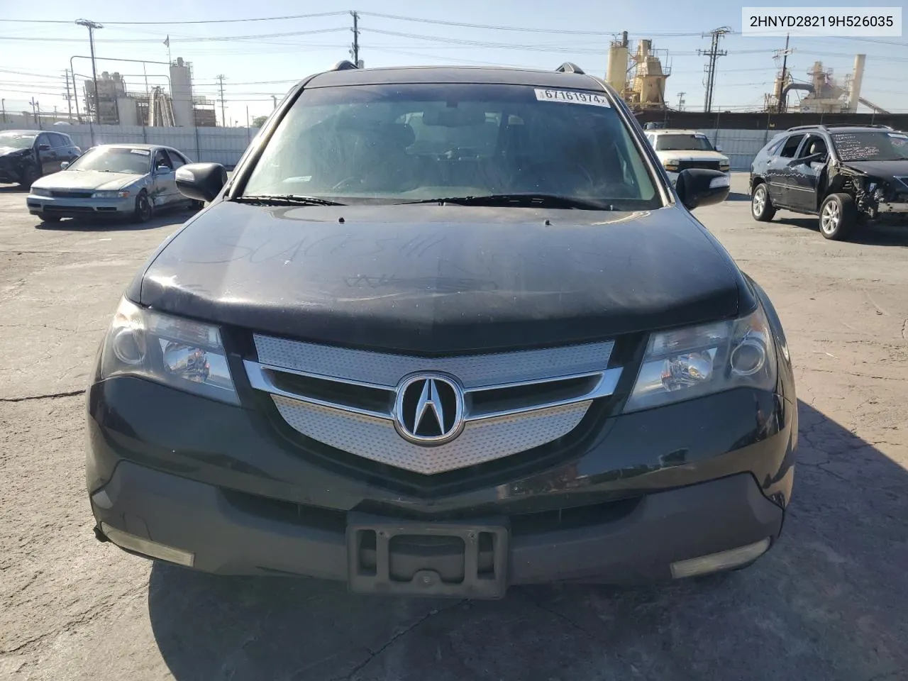 2009 Acura Mdx VIN: 2HNYD28219H526035 Lot: 67161974