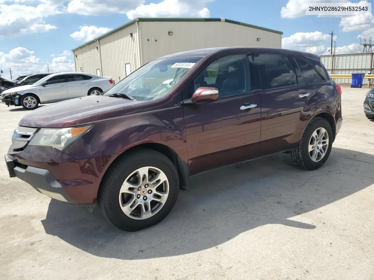 2009 Acura Mdx Technology VIN: 2HNYD28629H532543 Lot: 68859104