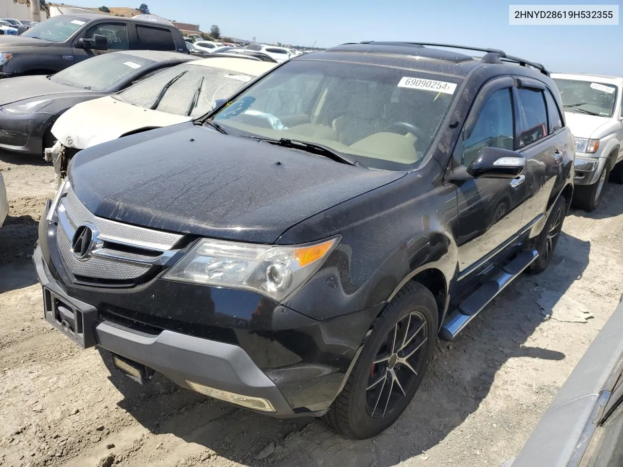 2009 Acura Mdx Technology VIN: 2HNYD28619H532355 Lot: 69090254