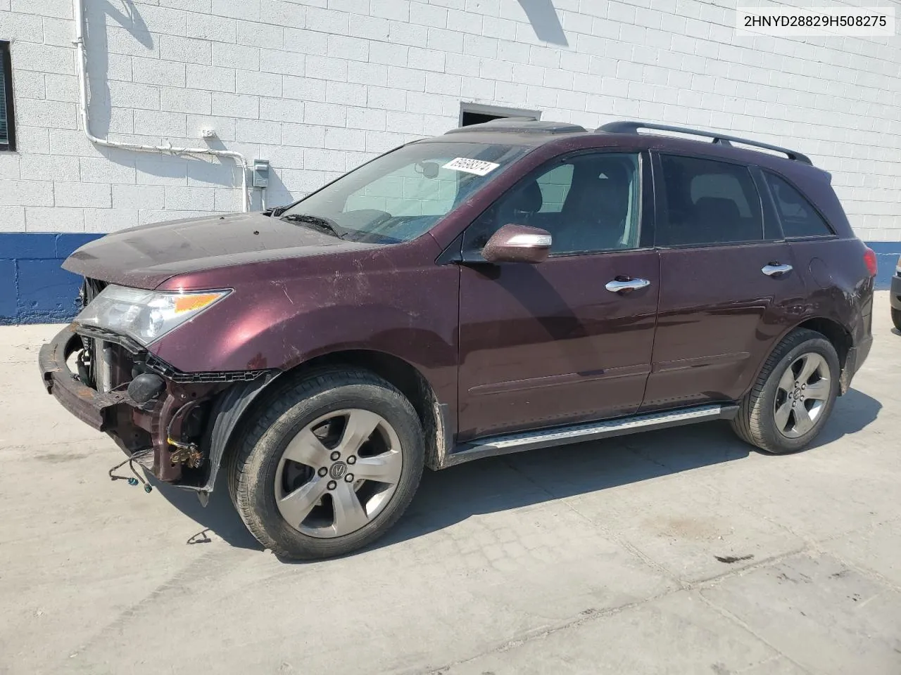 2009 Acura Mdx Sport VIN: 2HNYD28829H508275 Lot: 69698374