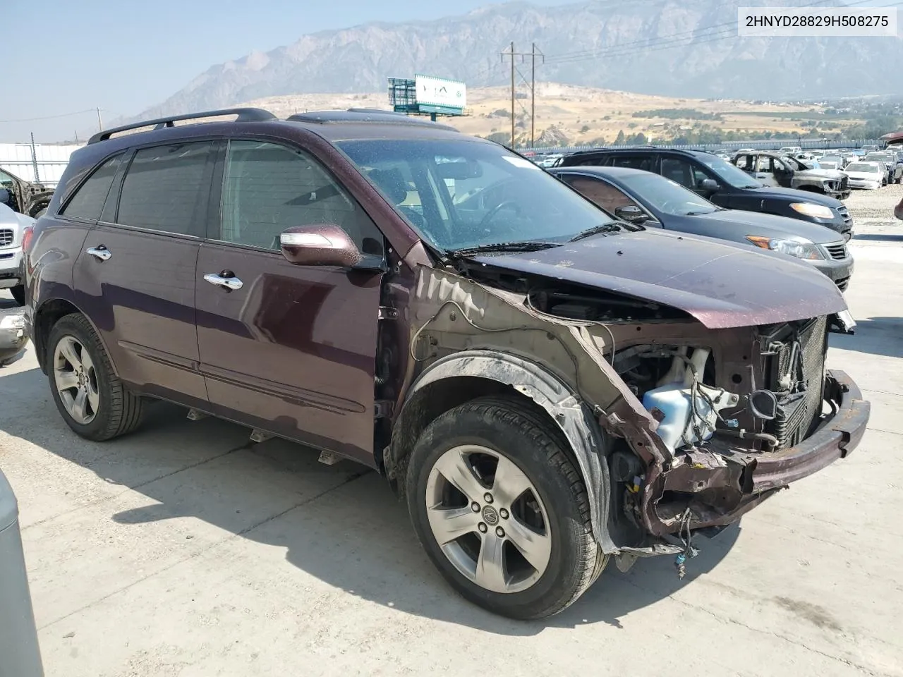 2009 Acura Mdx Sport VIN: 2HNYD28829H508275 Lot: 69698374