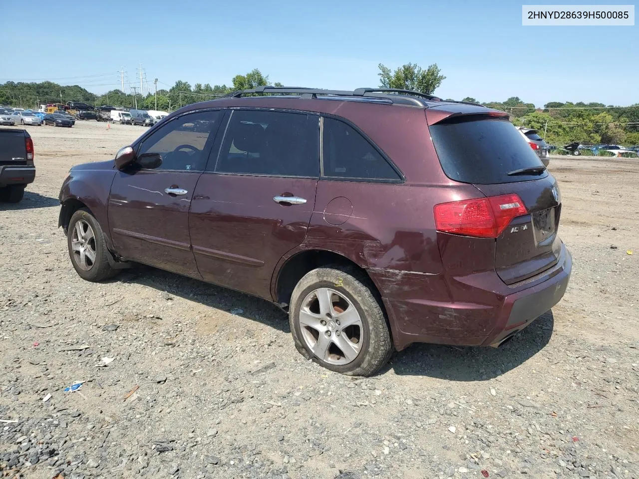 2009 Acura Mdx Technology VIN: 2HNYD28639H500085 Lot: 70022324