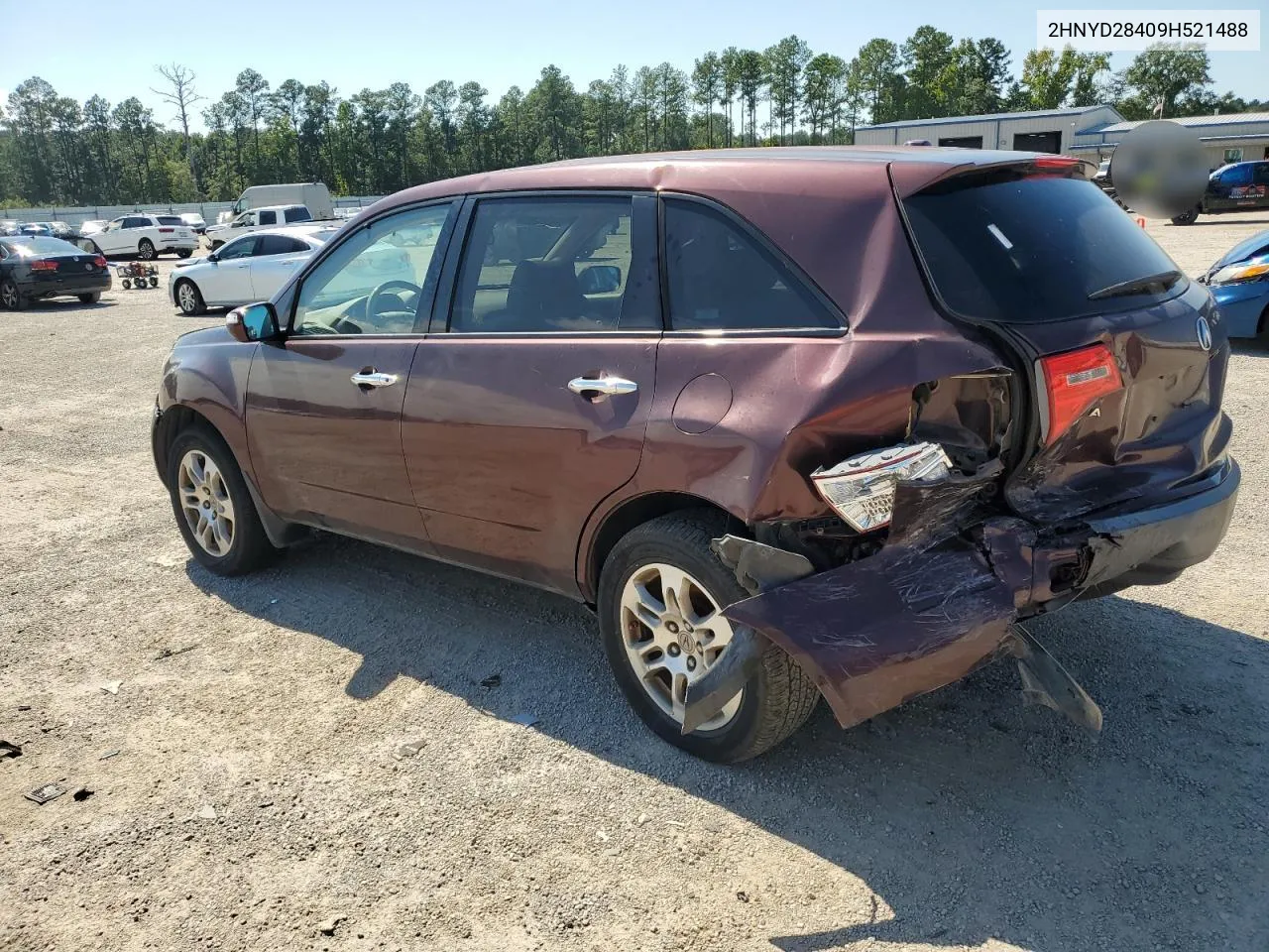 2009 Acura Mdx Technology VIN: 2HNYD28409H521488 Lot: 70570114