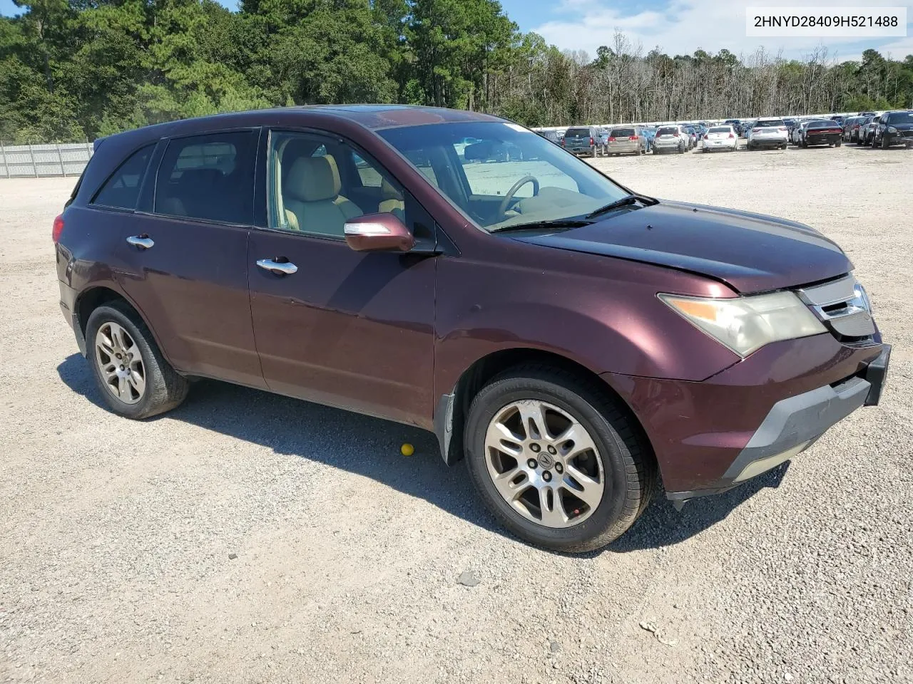 2009 Acura Mdx Technology VIN: 2HNYD28409H521488 Lot: 70570114