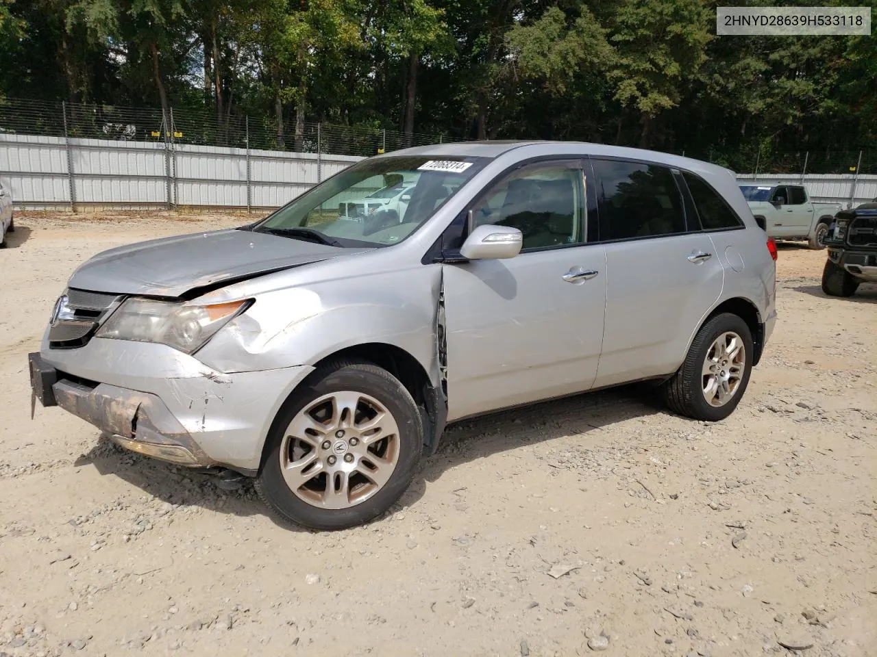 2009 Acura Mdx Technology VIN: 2HNYD28639H533118 Lot: 72068314