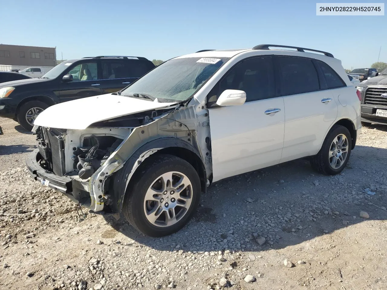 2009 Acura Mdx VIN: 2HNYD28229H520745 Lot: 72999694