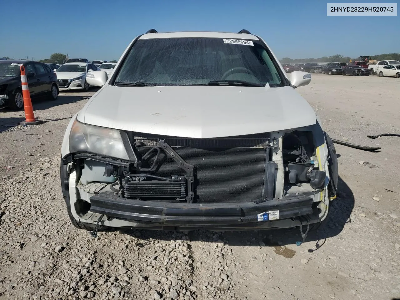 2009 Acura Mdx VIN: 2HNYD28229H520745 Lot: 72999694