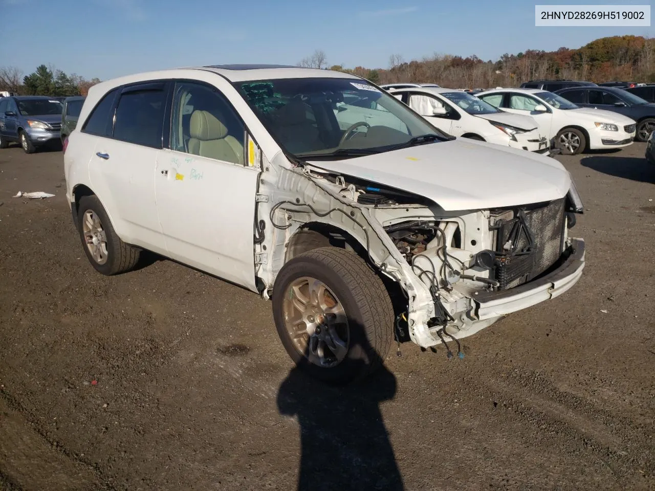 2009 Acura Mdx VIN: 2HNYD28269H519002 Lot: 73434434