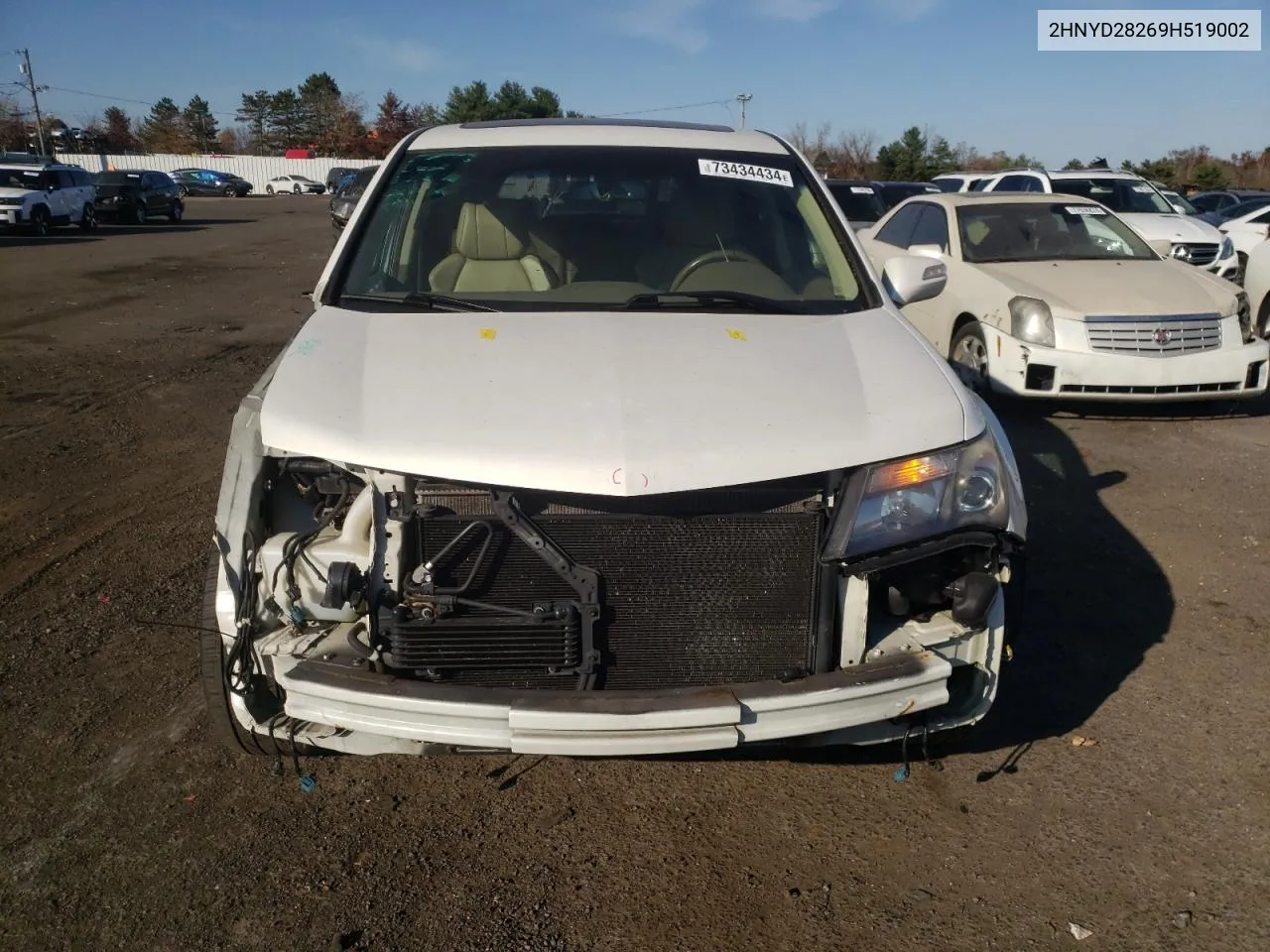 2009 Acura Mdx VIN: 2HNYD28269H519002 Lot: 73434434